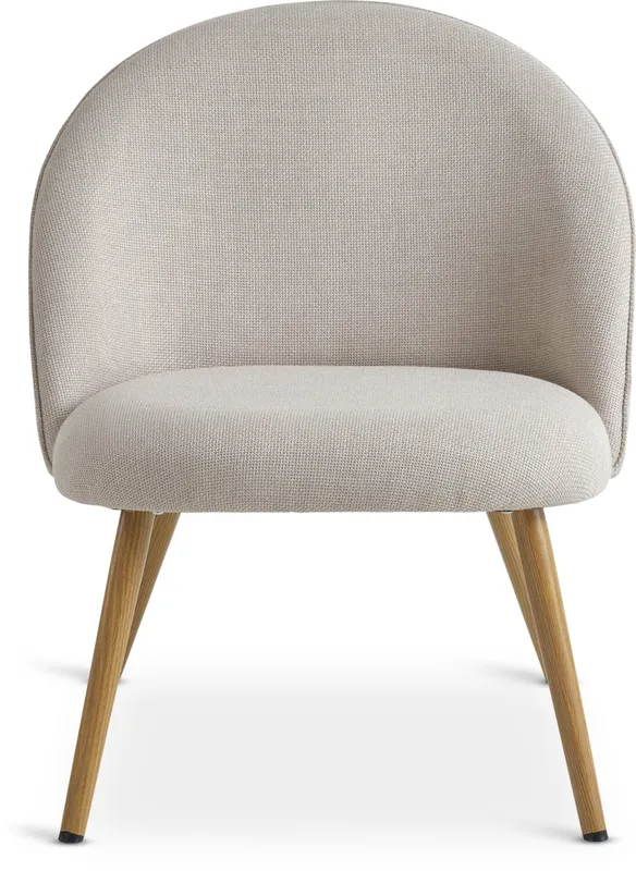 Sillón THORUP 1 cuerpo tela beige/color roble en Beige - Butacas, banquetas y puffs, Uruguay | JYSK