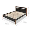 Cama 2 Plazas Madera Maciza en Multicolor - Dormitorio, Uruguay | Rústico Hogar, vista 3 de 3