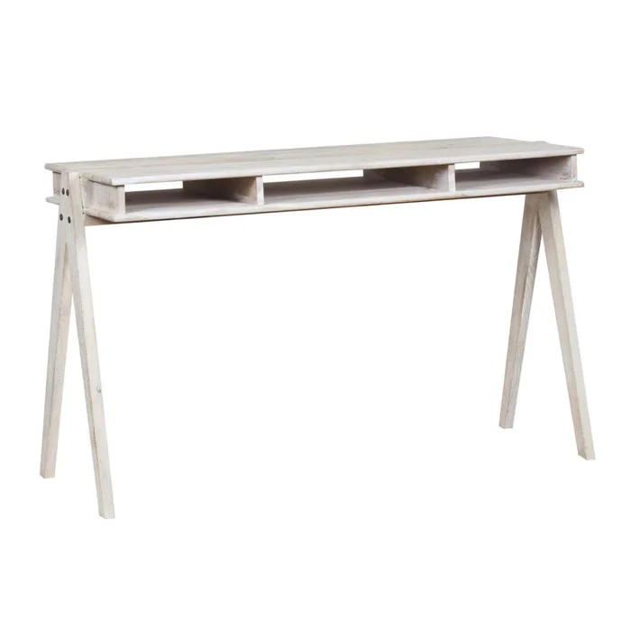 Escritorio Madera-acacia Blanco Cubbie en Beige - Escritorios y sillas de escritorio, Uruguay | Divino, vista 2