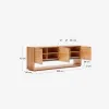 Aparador Alguema - 4 puertas en chapa de roble con acabado natural 200 x 74 cm en Madera natural - Aparadores y recibidores, Uruguay | Kavehome, vista 10 de 10