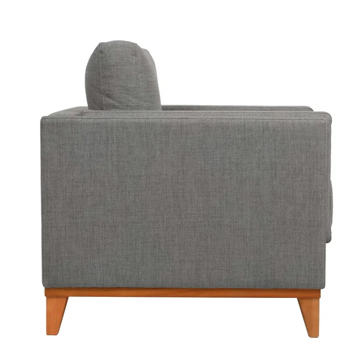 Butaca Tela-y-madera Gris Luxor Premium Gris Osc en Gris - Sillones y sofás, Uruguay | Divino, vista 4