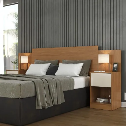 Respaldo ARAUCA en Madera natural - Respaldos de cama, Uruguay | Palermo Casa Deco