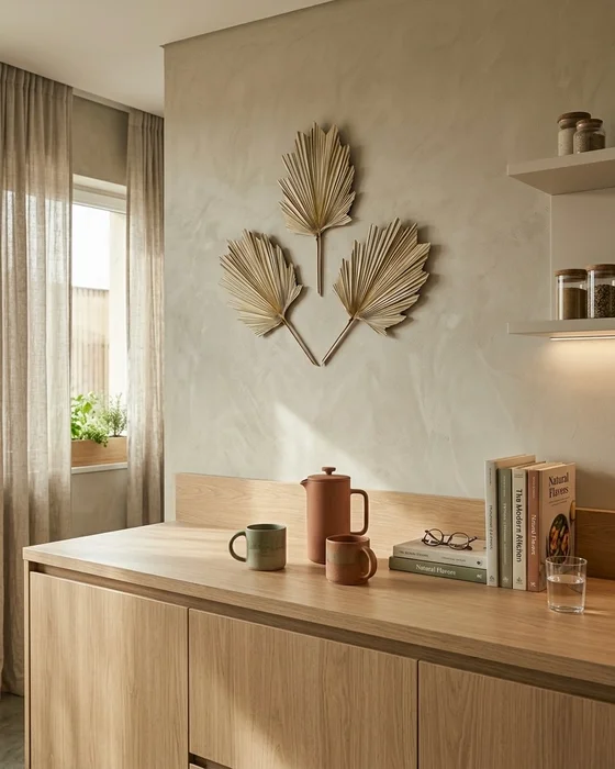 Hoja Modelo Palma en Madera natural - Decoración de pared, Uruguay | Indrana, vista 7