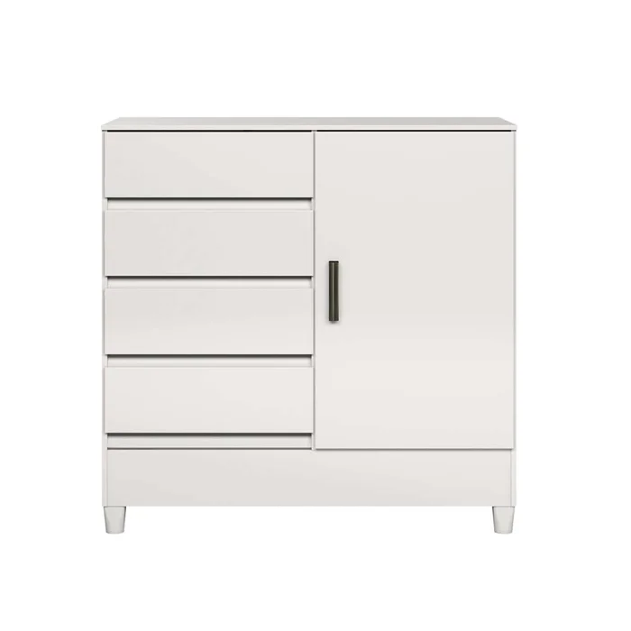 Comoda Cajonera Dormitorio 4 Cajones 1 Puerta en Blanco - Cómodas, Uruguay | Soy Hogar, vista 2