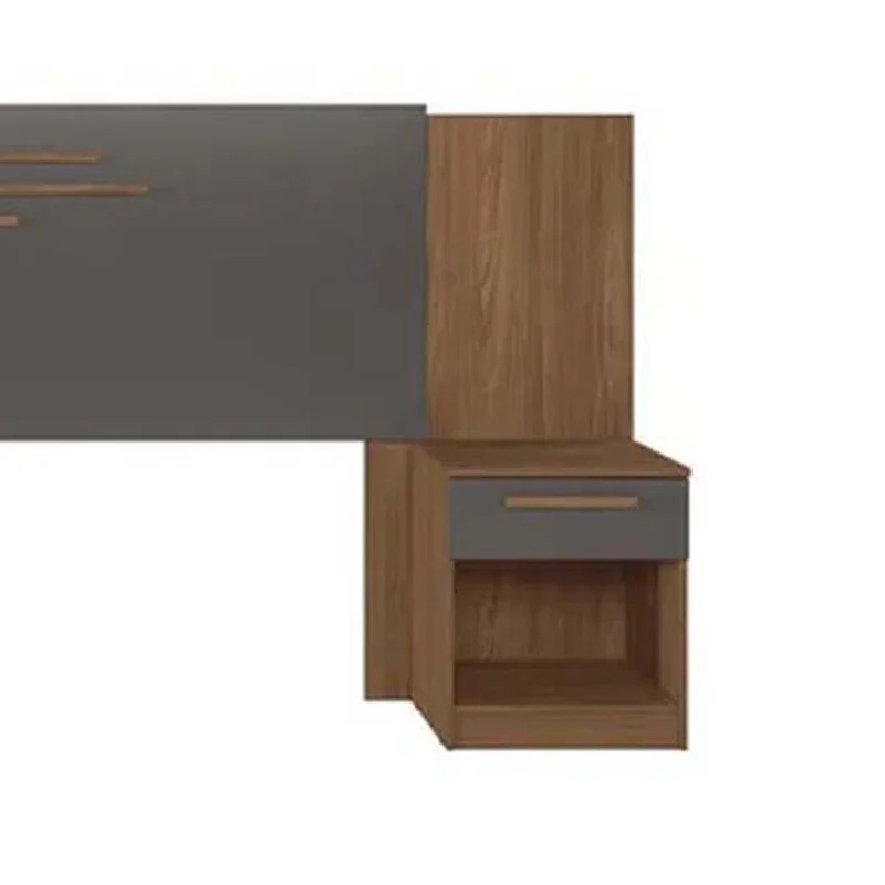 Respaldo Dormitorio 2 Plazas Queen Mesas De Luz 1 Cajon en JATOBA GRAFITO - Respaldos de cama, Uruguay | Soy Hogar, vista 4
