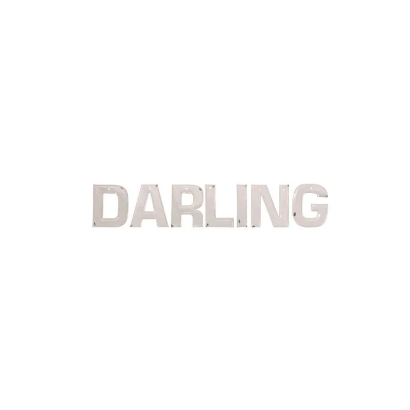 Letras esmaltadas "Darling" en Blanco - Decoración, Uruguay | Martinika Deco