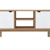 Rack TV 2 P Mel/Gris Linea Nordica en Madera Maciza - Muebles para TV, Uruguay | Que Sal Muebleria, vista 1 de 18