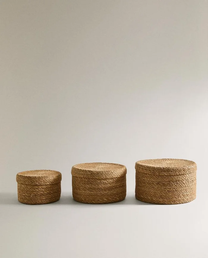 CESTA SEAGRASS TAPA en Marrón - Canastos, Uruguay | Zara Home, vista 2