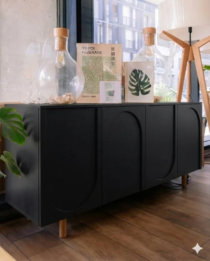 Aparador Buffet Arco 160 cm – Negro en Madera natural - Aparadores y recibidores, Uruguay | Berna home, vista 2