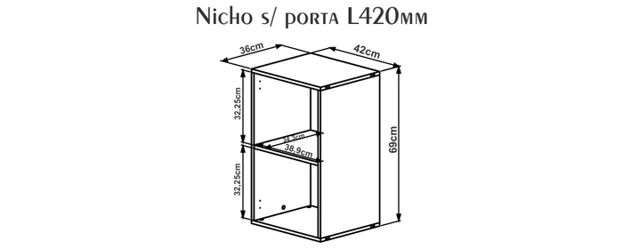 Nicho L420 Estanteria Modular  | 25720 - Bibliotecas, Uruguay | World Vigo
