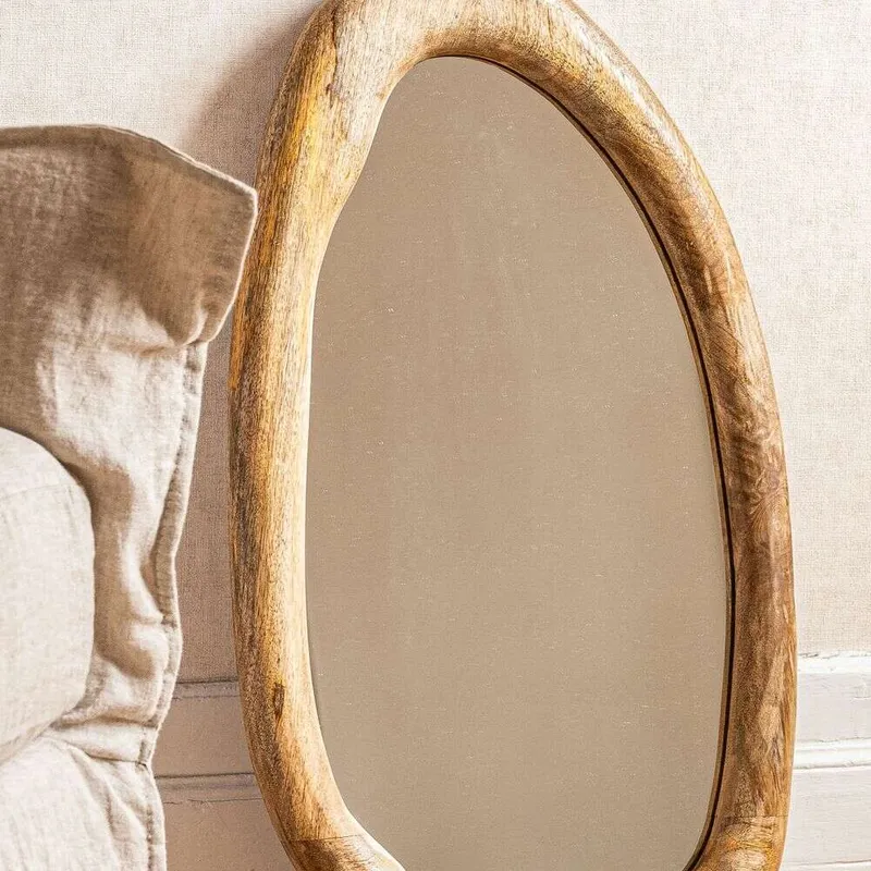 ESPEJO CURVE - MANGO - 0.45 X 0.80 CMS en Madera natural - Espejos, Uruguay | La Iberica
