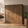 Ropero 4 puertas 2 Cajones Madera - Linea mexicana - Nogal, Uruguay | Rústico Hogar, vista 1 de 4