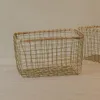 Canasto rectangular metal borde bamboo en Dorado - Canastos, Uruguay | De Arcos, vista 2 de 3