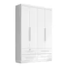 Ropero Max Plus 4 Puertas 4 Cajones - Línea Glam - Blanco en Blanco - Roperos y placares, Uruguay | Ecowood, vista 1 de 4