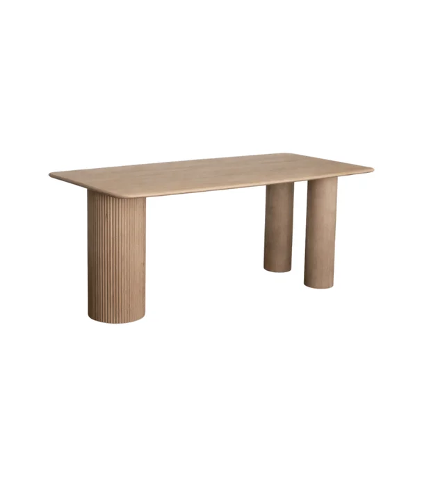 MESA COMEDOR EMMA ROBLE en Madera natural - Mesas de comedor, Uruguay | Más Infinito Casa