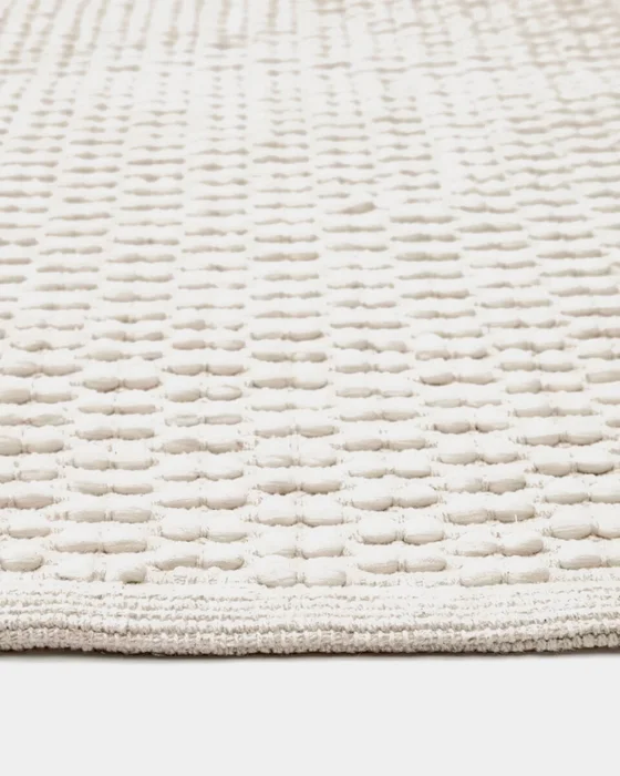 Alfombra Mascarell de algodón y poliéster blanco 200 x 300 cm en Beige - Alfombras, Uruguay | Kavehome, vista 3