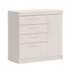 CASTRO-COMODA LILLE 3 CAJONES BLANCO 1130A-B en Blanco - Cómodas, Uruguay | Alfa Ventas, vista 1 de 3
