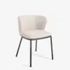 Silla Ciselia - de chenilla beige y acero negro en Beige - Sillas, Uruguay | Kavehome, vista 1 de 10