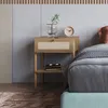 Mesa de Luz Oslo - 1 Cajon - Natural con tejido en Marrón - Mesas de luz, Uruguay | NYR, vista 5 de 6