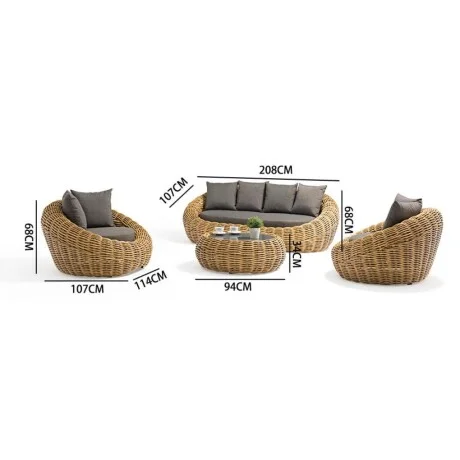 Juego de jardin Mykonos en Beige - Muebles para el exterior, Uruguay | La Cueva Muebles, vista 13
