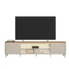 Rack para tv Santorini 240cm curvo con Led - Patas en metal en Off-white - Muebles para TV, Uruguay | Balton, vista 7 de 10