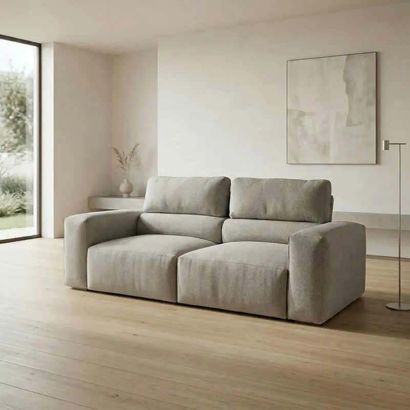 Sofá Cártago (Retráctil) - Tela Microfibra - 3 cuerpos - FX4-10 (Beige) en Beige - Sillones y sofás, Uruguay | NYR