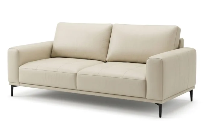 Sofa 3 cps LORENZO Cuero Vacuno - Beige en Beige - Sillones y sofás, Uruguay | Finkel