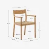 Silla Yalia de madera maciza de roble con acabado natural y asiento de cuerda FSC 100% en Marrón - Sillas, Uruguay | Kavehome, vista 10 de 10