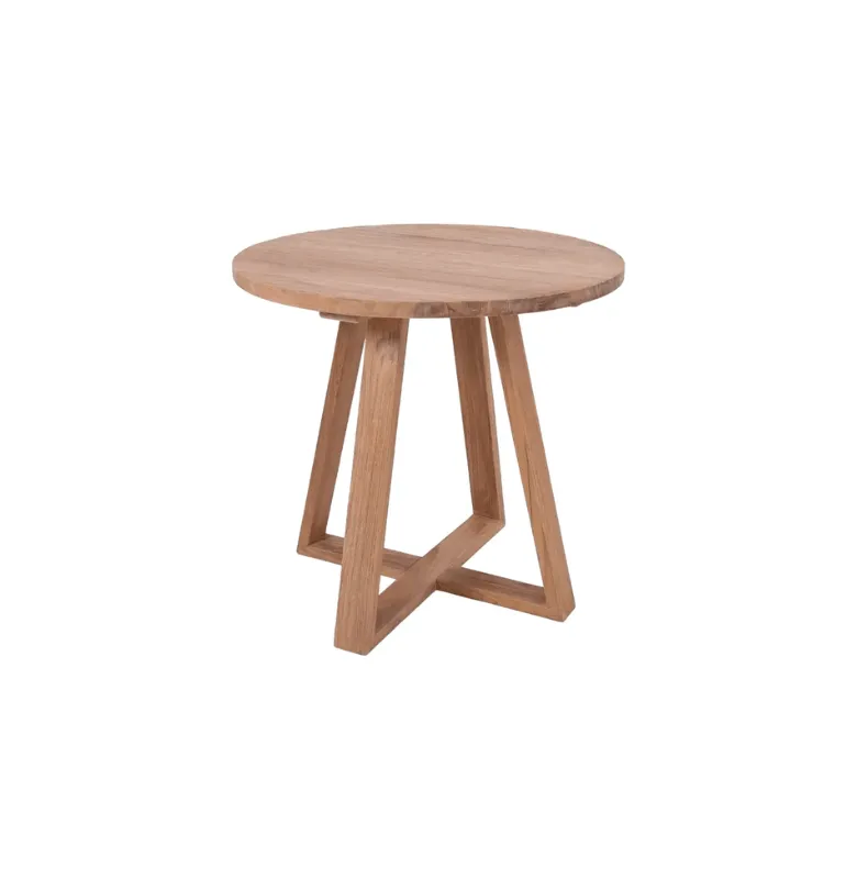 MESA COMEDOR LIDIA REDONDA TEKA NAT en Madera natural - Mesas de comedor, Uruguay | Masinfinito Casa