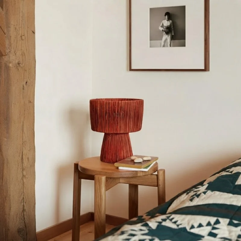 Lámpara de Mesa de Sisal Picu | Casakos en Rojo - Lámparas de mesa, Uruguay | Casakos, vista 3