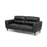 Sofá Valentino - Cuero Básico - 3 cuerpos - 450 (Negro)