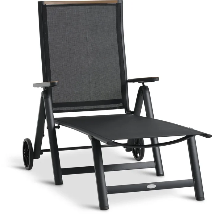 Reposera BREDSTEN A79xL187 negro en Negro - Muebles para el exterior, Uruguay | JYSK
