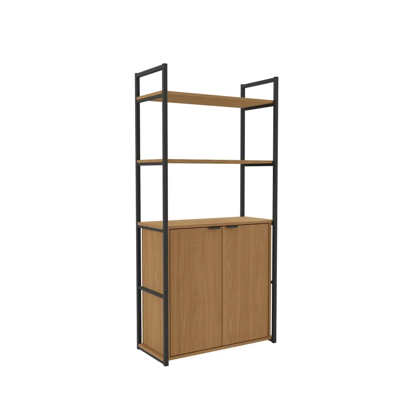 ESTANTERIA ALTA CON PUERTAS LINEA INDUSTRIAL HIERRO en Madera natural - Bibliotecas, Uruguay | Balton, vista 4