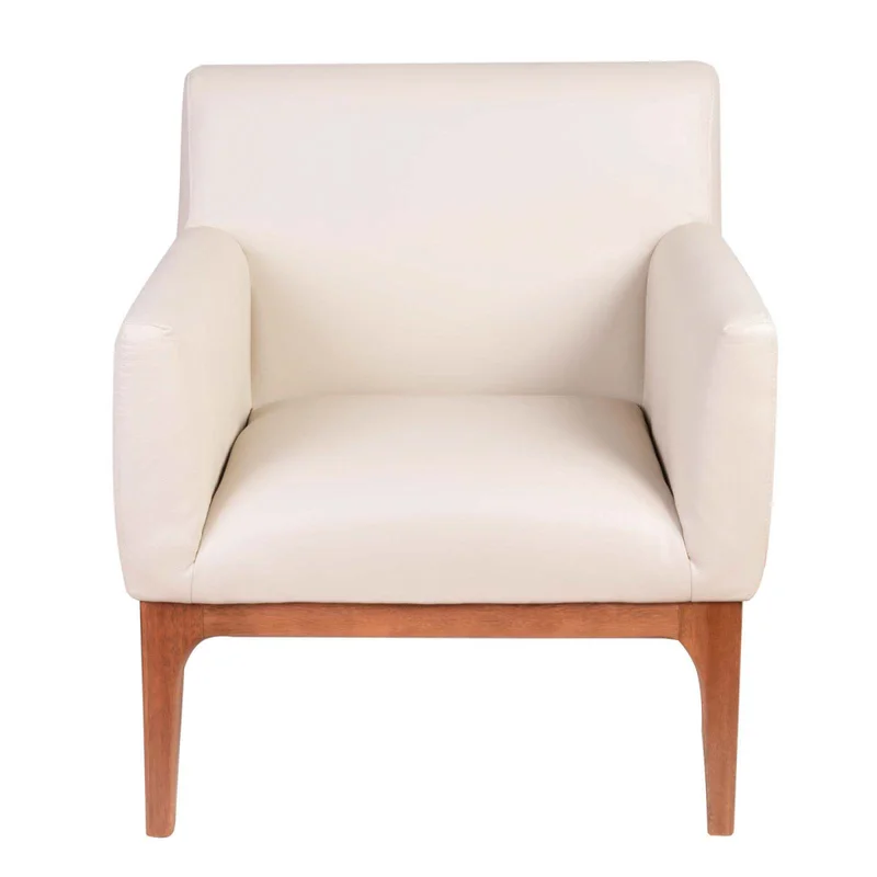 Butaca Cuero-y-madera Natural-beige Tucson Arena en Beige - Sillones y sofás, Uruguay | Divino, vista 3