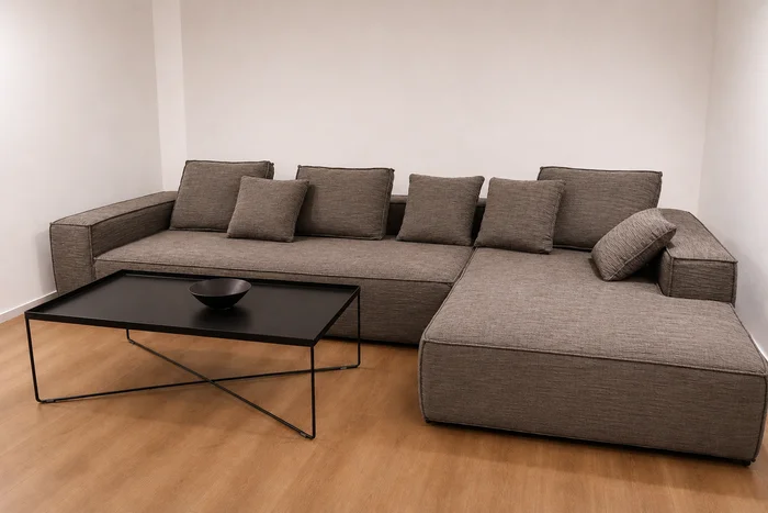 Sofa esquinero pana - Butacas, banquetas y puffs, Uruguay | Simple Deco
