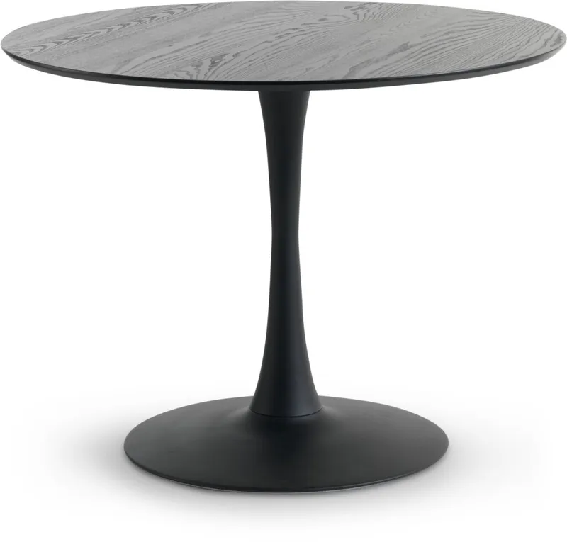Mesa de comedor RINGSTED Ø100 chapa fresno en Negro - Mesas de comedor, Uruguay | JYSK