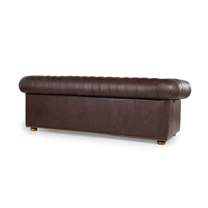 Sofá Chesterfield Novo - Cuero Advanced - 3 cuerpos - Havana en Marrón - Sillones y sofás, Uruguay | NYR, vista 3