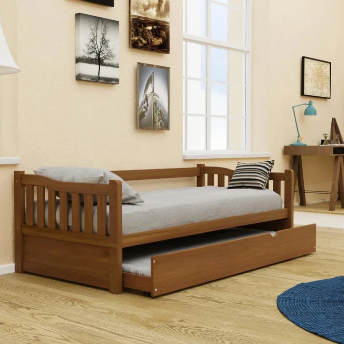 Cama Marinera - 1 Plaza Pino - Marrón - Línea Versátil en Marrón - Dormitorio, Uruguay | Ecowood, vista 3
