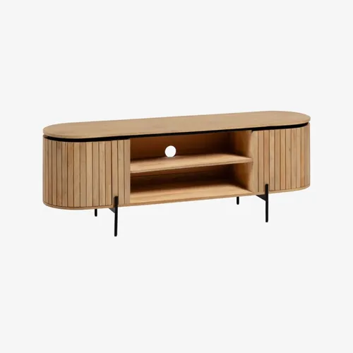 Mueble TV Licia 160 x 55 cm de madera maciza de mango en Madera natural - Muebles para TV, Uruguay | Kavehome