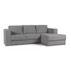 Rinconera Olimpus - Tela Microfibra - Chaise derecho - Kruger 06-155 (Ceniza) en Gris - Sillones y sofás, Uruguay | NYR, vista 1 de 3