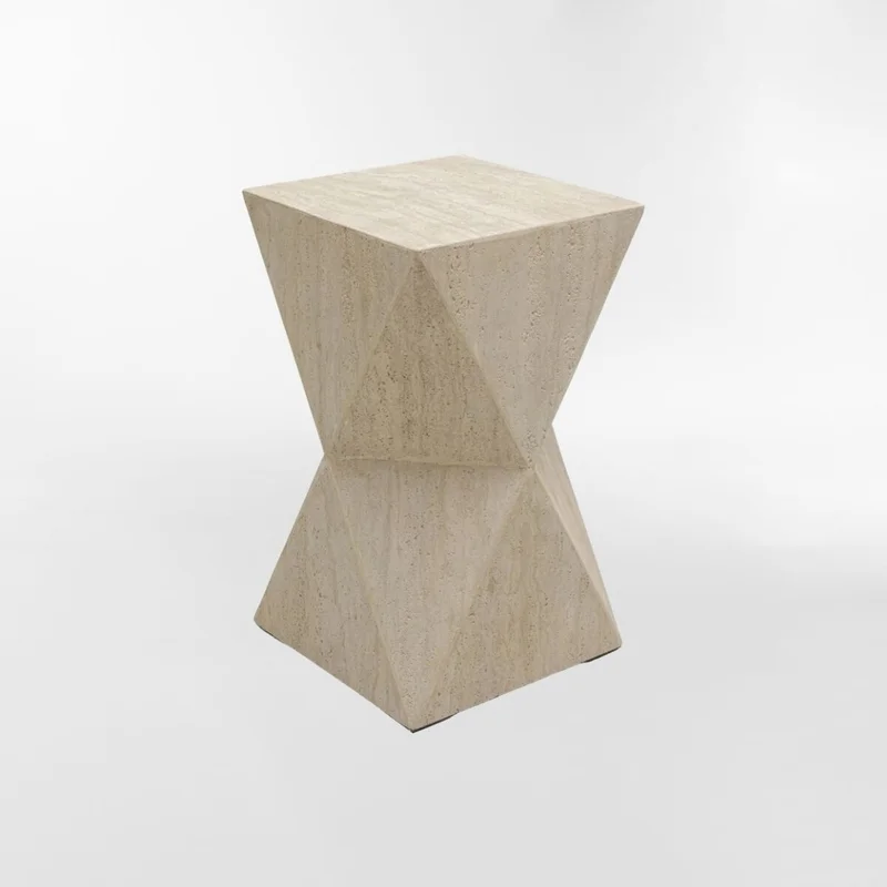 MESA AUXILIAR TRAVERTINO Beige  en beige. - Garantía: 1 año. Productos que te pueden interesar MESA DE BAR SPARKLIN - Mesas de comedor, Uruguay | Viasono, vista 3