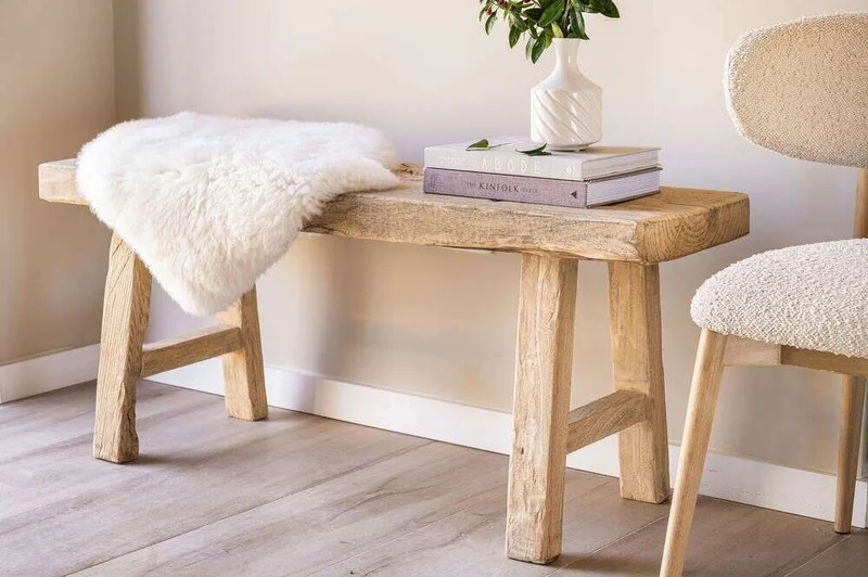 BANCO ISIDRO - OLMO - 1.10 X 33 en Madera natural - Butacas, banquetas y puffs, Uruguay | La Iberica, vista 6