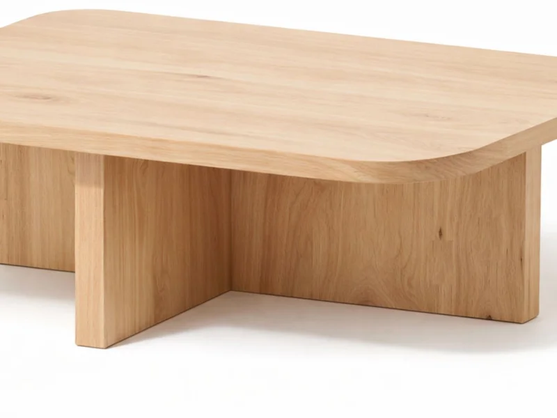 Mesa de Living AMBAY Curva en Madera natural - Mesas de living, Uruguay | Finkel, vista 3