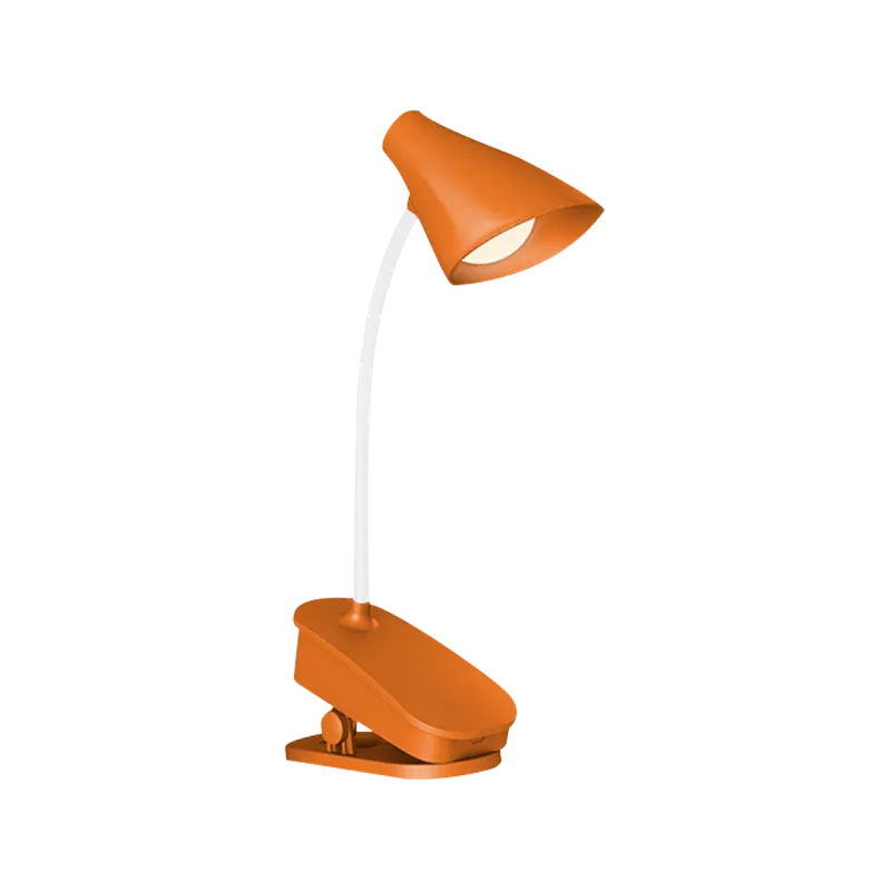 Lámpara de Lectura con Pinza Flexible en Colores Modernos a Pila en Naranja - Lámparas de mesa, Uruguay | Bascuhouse