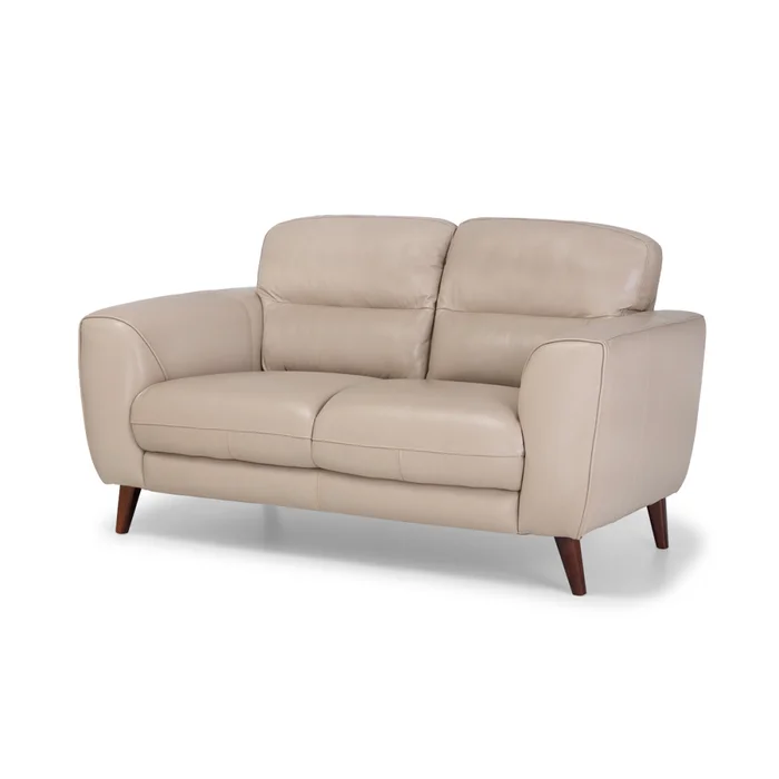 Sofá Valentino - Cuero Básico - 2 cuerpos - 519 (Beige) en Beige - Sillones y sofás, Uruguay | NYR