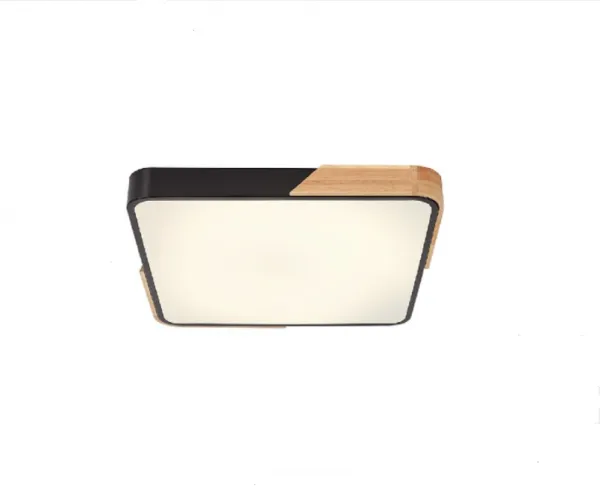 Plafón Aplique de Techo Cuadrado 30 cm Negro en 3000°K (blanco cálido). CRI: 80. Factor de potencia: 0.70 - Lámparas colgantes, Uruguay | Berna home