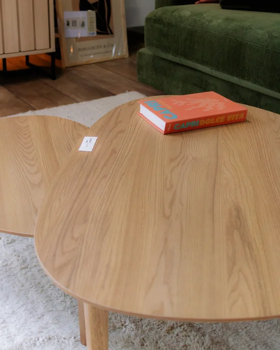 Conjunto Mesa de Centro Capri - Olmo en Madera natural - Mesas de living, Uruguay | Berna Home, vista 4