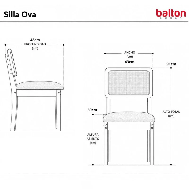 Silla Ova en Verde - Sillas, Uruguay | Balton, vista 3