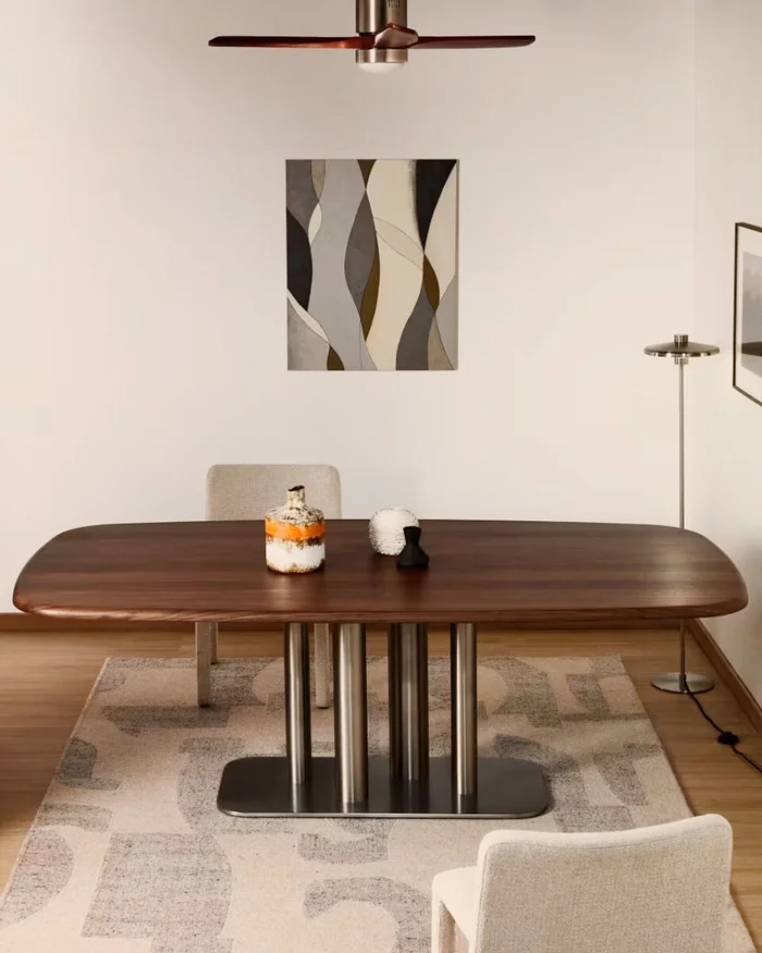 Lienzo abstracto Marvilo gris y mostaza 80 x 100 cm en Multicolor - Decoración de pared, Uruguay | Kavehome, vista 2