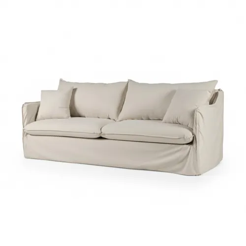 Sofá Snow con Funda - Tela Rústica - 3 cuerpos - TD5260-1635 (Beige) en Beige - Sillones y sofás, Uruguay | NYR